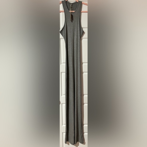 NWT • SMALL • SKIMS • SOFT LOUNGE SHIMMER RACERBACK DRESS • HEATHER GRAY FOIL
